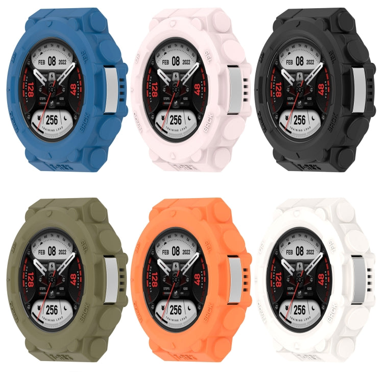 For Amazfit T-Tex 2 Shockproof TPU Protective Watch Case(Orange) - Watch Cases by buy2fix | Online Shopping UK | buy2fix