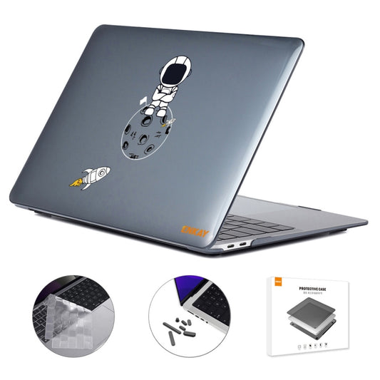 For MacBook Pro 14.2 A2442/A2779 2023 ENKAY Hat-Prince 3 in 1 Spaceman Pattern Laotop Protective Crystal Case with TPU Keyboard Film / Anti-dust Plugs, Version:US(Spaceman No.4) - MacBook Pro Cases by ENKAY | Online Shopping UK | buy2fix