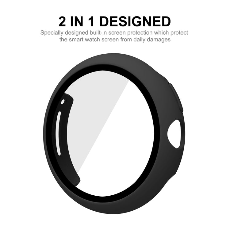 For Google Pixel Watch ENKAY Hat-Prince Full Coverage PC Frame + 9H Tempered Glass Case(White) - Watch Cases by buy2fix | Online Shopping UK | buy2fix