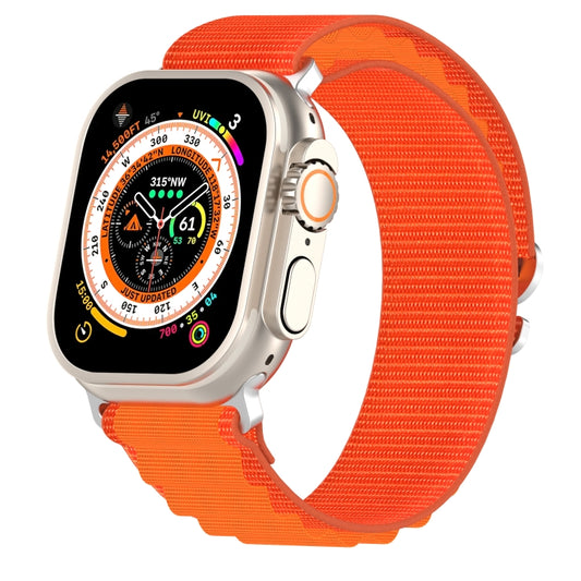 Double Color Nylon Watch Band For Apple Watch Ultra 49mm(Orange) - Watch Bands by buy2fix | Online Shopping UK | buy2fix