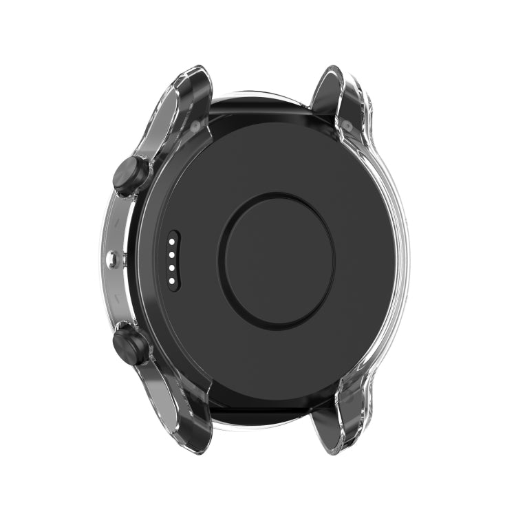 For Ticwatch Pro 3 Ultra GPS TPU Color Transparent Half Wrapped Protective Shell(Transparent Black) - Watch Case by buy2fix | Online Shopping UK | buy2fix