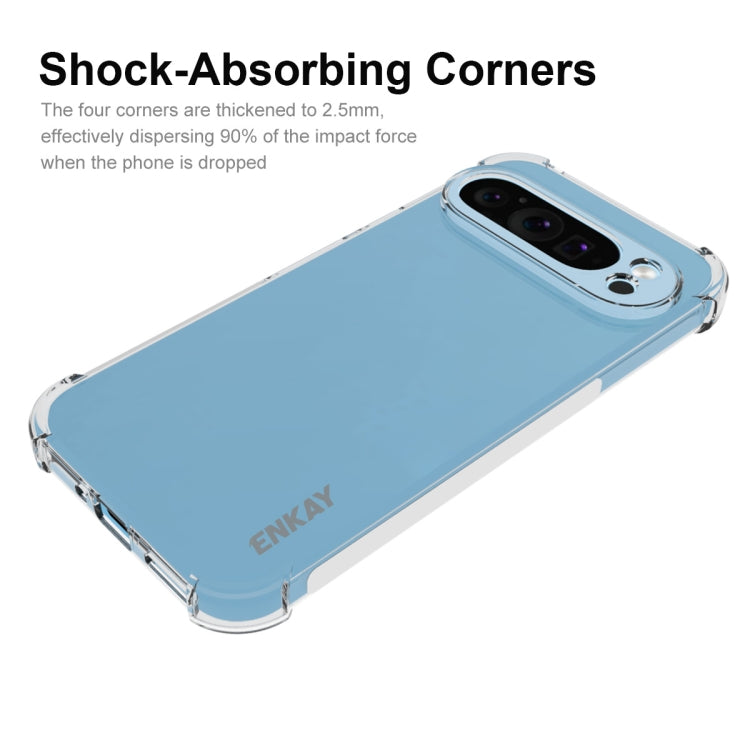 For Google Pixel 9 ENKAY Hat-Prince Transparent TPU Shockproof Phone Case - Google Cases by ENKAY | Online Shopping UK | buy2fix