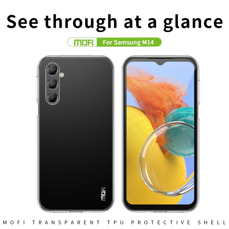 For Samsung Galaxy M14 MOFI Ming Series Ultra-thin TPU Phone Case(Transparent) - Galaxy Phone Cases by MOFI | Online Shopping UK | buy2fix