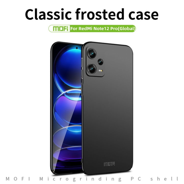 For Xiaomi Redmi Note 12 Pro 5G Global MOFI Micro-Frosted PC Ultra-thin Hard Phone Case(Black) - Xiaomi Cases by MOFI | Online Shopping UK | buy2fix