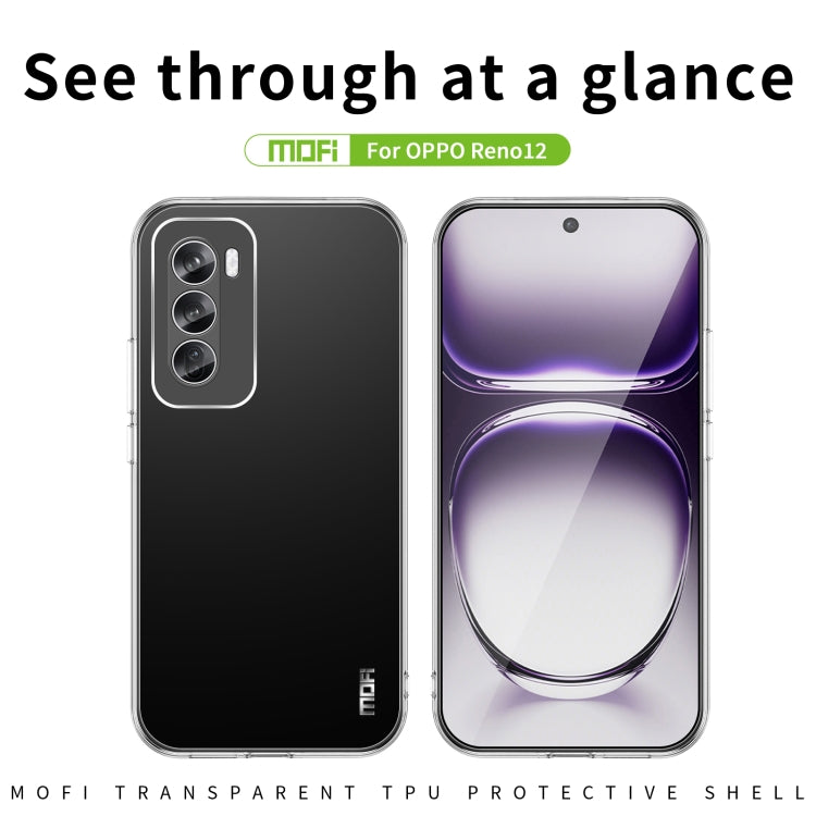 For OPPO Reno12 Global MOFI Ming Series Transparent Ultra-thin TPU Phone Case(Transparent) - Reno12 Cases by MOFI | Online Shopping UK | buy2fix