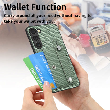 For Samsung Galaxy S25+ 5G Wristband Kickstand Wallet Back Phone Case with Tool Knife(Green) - Galaxy S25+ 5G Cases by buy2fix | Online Shopping UK | buy2fix