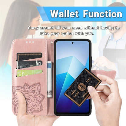 For vivo X100 Pro Butterfly Love Flower Embossed Leather Phone Case(Lavender) - X100 Pro Cases by imak | Online Shopping UK | buy2fix