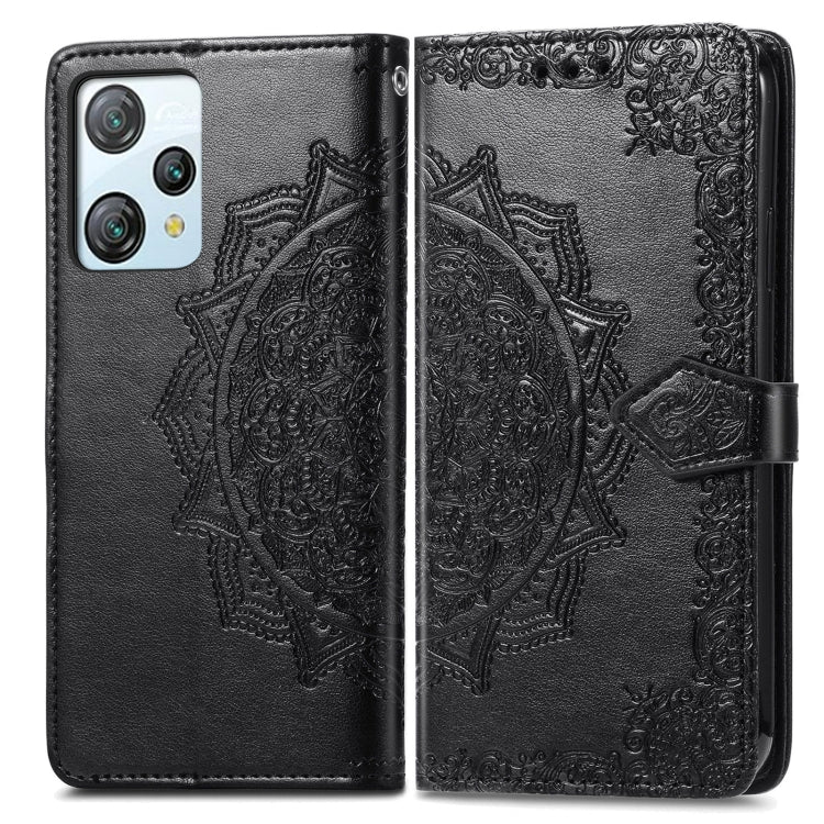 For Blackview A53 Mandala Flower Embossed Leather Phone Case(Black) - More Brand by buy2fix | Online Shopping UK | buy2fix