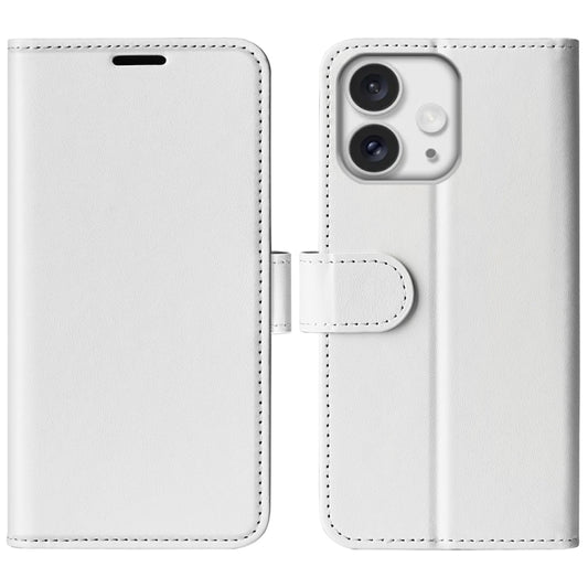 For iPhone 16 Pro R64 Texture Horizontal Flip Leather Phone Case(White) - iPhone 16 Pro Cases by buy2fix | Online Shopping UK | buy2fix