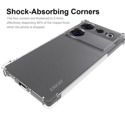 For ZTE Nubia Z50 Ultra 5G ENKAY Transparent TPU Shockproof Phone Case with Glass Film - ZTE Cases by ENKAY | Online Shopping UK | buy2fix