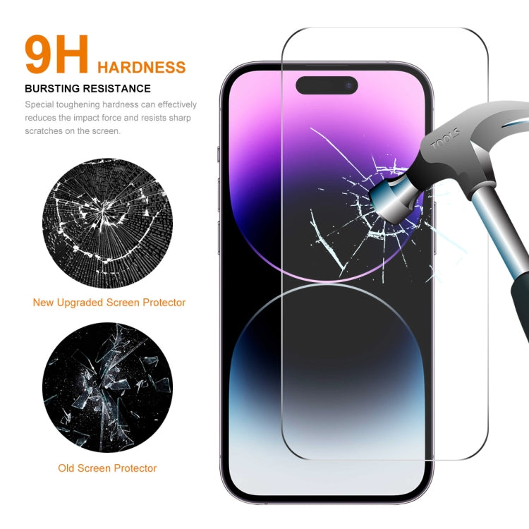 For iPhone 16 10pcs ENKAY 0.26mm 9H 2.5D High Aluminum-silicon Tempered Glass Film - iPhone 16 Tempered Glass by ENKAY | Online Shopping UK | buy2fix