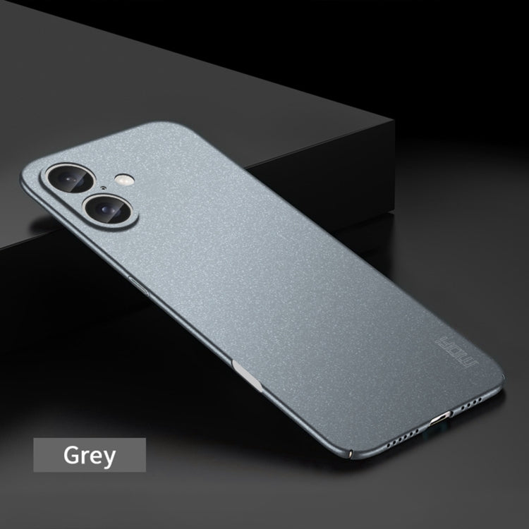 For iPhone 16 Plus MOFI Fandun Series Frosted PC Ultra-thin All-inclusive Phone Case(Gray) - iPhone 16 Plus Cases by MOFI | Online Shopping UK | buy2fix