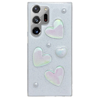 For Samsung Galaxy Note20 Ultra Love Epoxy TPU Protective Case(Transparent) - Galaxy Note20 Ultra Cases by buy2fix | Online Shopping UK | buy2fix