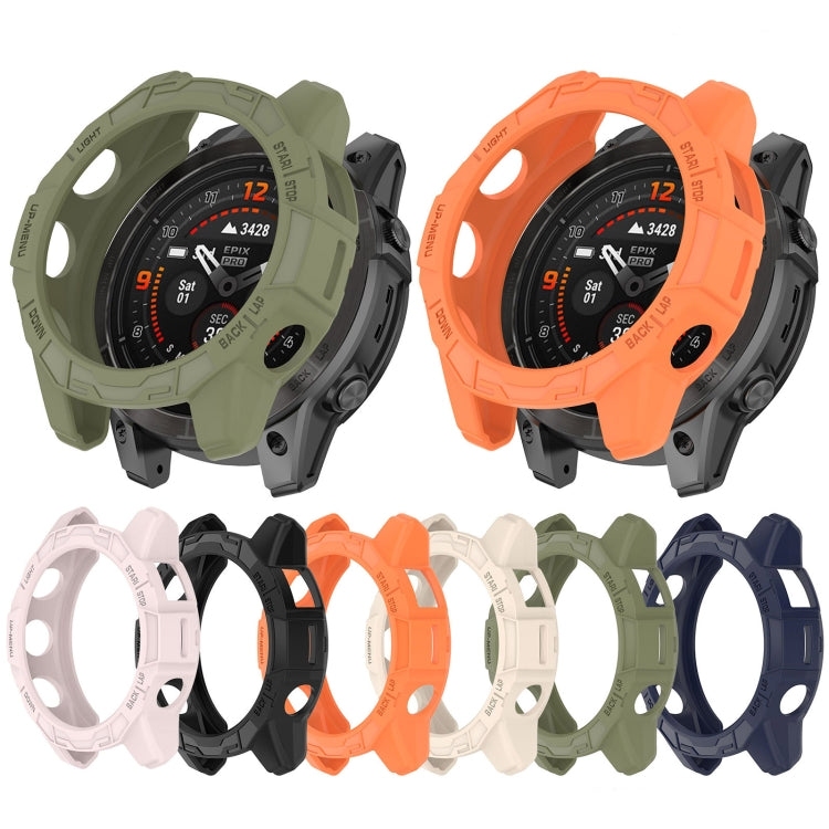 For Garmin Epix Pro / Epix Pro Gen 2 42mm / Fenix 7S / 7S Pro Armored TPU Half Wrapped Watch Protective Case(Starlight Color) - Watch Cases by buy2fix | Online Shopping UK | buy2fix