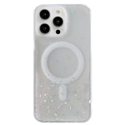 For iPhone 12 Pro Max MagSafe Glitter Hybrid Clear TPU Phone Case(White) - iPhone 12 Pro Max Cases by buy2fix | Online Shopping UK | buy2fix