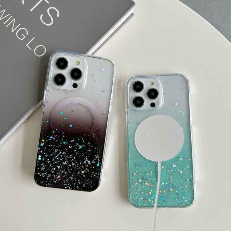 For iPhone 11 Pro MagSafe Glitter Hybrid Clear TPU Phone Case(White) - iPhone 11 Pro Cases by buy2fix | Online Shopping UK | buy2fix