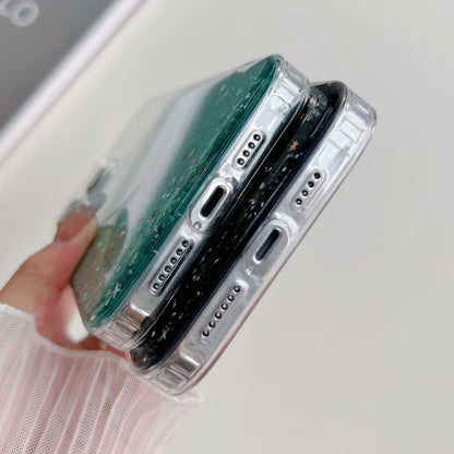 For iPhone 11 Pro Max MagSafe Glitter Hybrid Clear TPU Phone Case(Green) - iPhone 11 Cases by buy2fix | Online Shopping UK | buy2fix