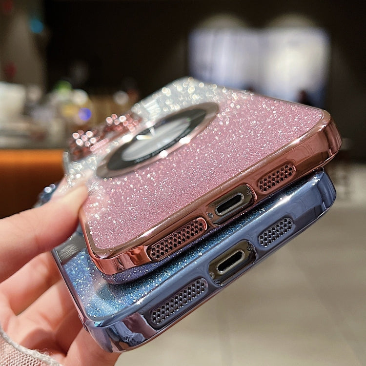 For iPhone 13 Pro MagSafe Gradient Glitter Electroplating TPU Phone Case(Purple) - iPhone 13 Pro Cases by buy2fix | Online Shopping UK | buy2fix