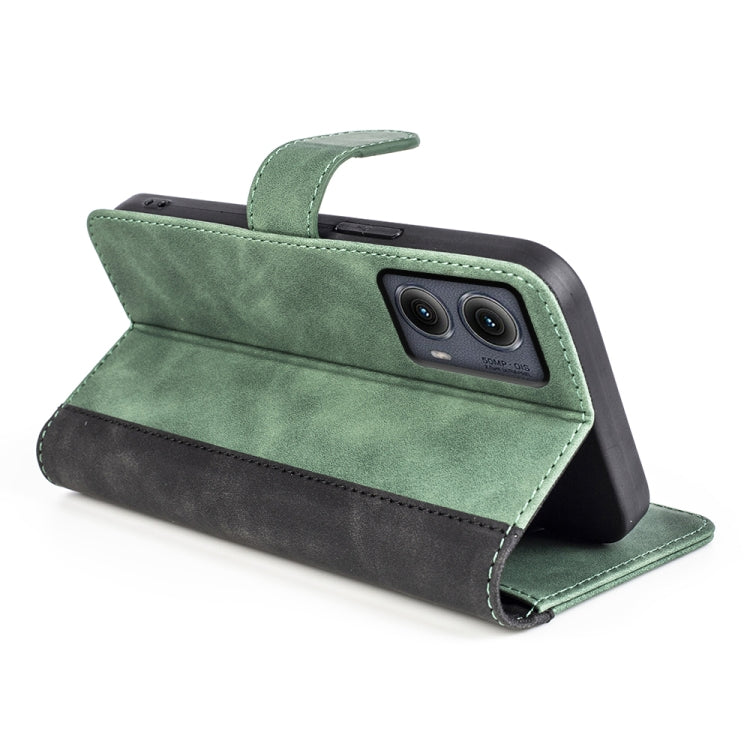 For Motolora Edge 5G 2024 Stitching Horizontal Flip Leather Phone Case(Green) - Motorola Cases by buy2fix | Online Shopping UK | buy2fix