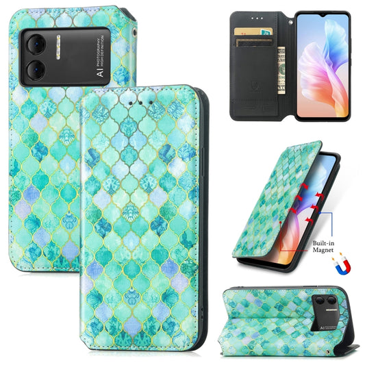 For DOOGEE X98 Pro / X98 CaseNeo Colorful Magnetic Leather Phone Case(Emeralds) - Doogee Cases by buy2fix | Online Shopping UK | buy2fix