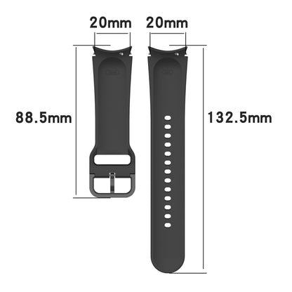 For Samsung Galaxy Watch5 44mm JUNSUNMAY Silicone Adjustable Strap + Full Coverage PMMA Screen Protector Kit(Cyan) - Watch Bands by JUNSUNMAY | Online Shopping UK | buy2fix