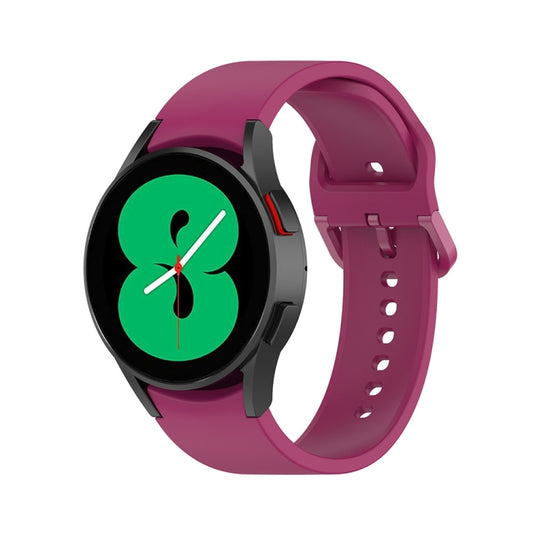 For Samsung Galaxy Watch6 / 6 Classic JUNSUNMAY Solid Color Silicone Adjustable Watch Band(Wine Red) - Watch Bands by JUNSUNMAY | Online Shopping UK | buy2fix