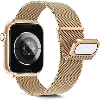 For Apple Watch Ultra 49mm Milan Double Magnetic Steel Mesh Watch Band(Rose Gold) - Watch Bands by buy2fix | Online Shopping UK | buy2fix