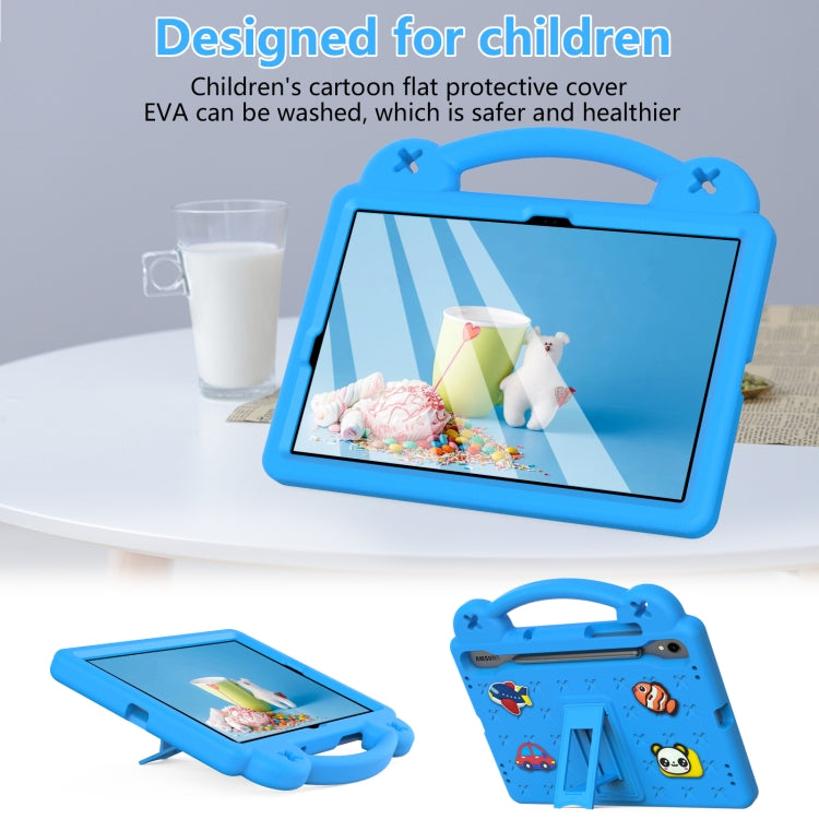 For Samsung Galaxy Tab S9 FE / X510N Handle Kickstand Children EVA Shockproof Tablet Case(Sky Blue) - Galaxy Tab S9 FE by buy2fix | Online Shopping UK | buy2fix