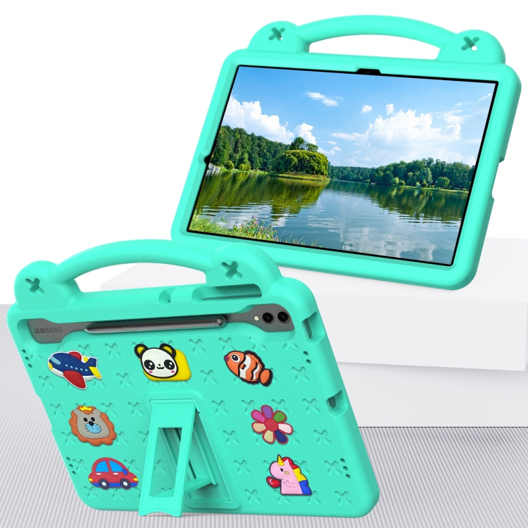 For Samsung Galaxy Tab S10+12.4 X820 Handle Kickstand Children EVA Shockproof Tablet Case(Mint Green) - Tab S10+ Cases by buy2fix | Online Shopping UK | buy2fix