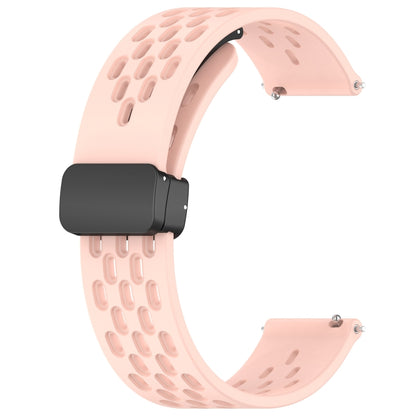 For Huawei Watch GT 2E 22mm Folding Magnetic Clasp Silicone Watch Band(Pink) - Watch Bands by buy2fix | Online Shopping UK | buy2fix