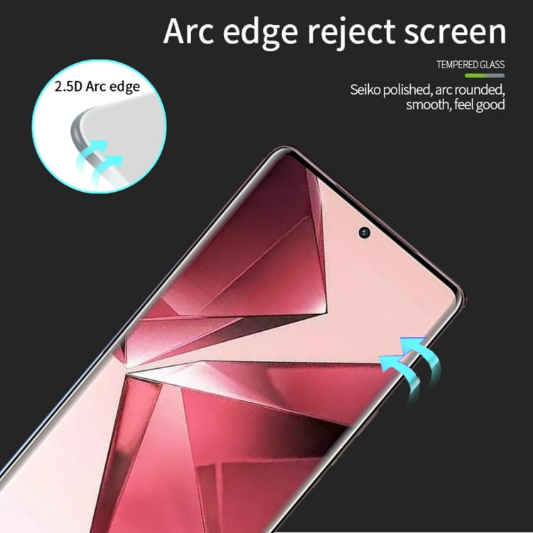 For vivo V29e Global PINWUYO 9H 2.5D Full Screen Tempered Glass Film(Black) - vivo Tempered Glass by PINWUYO | Online Shopping UK | buy2fix