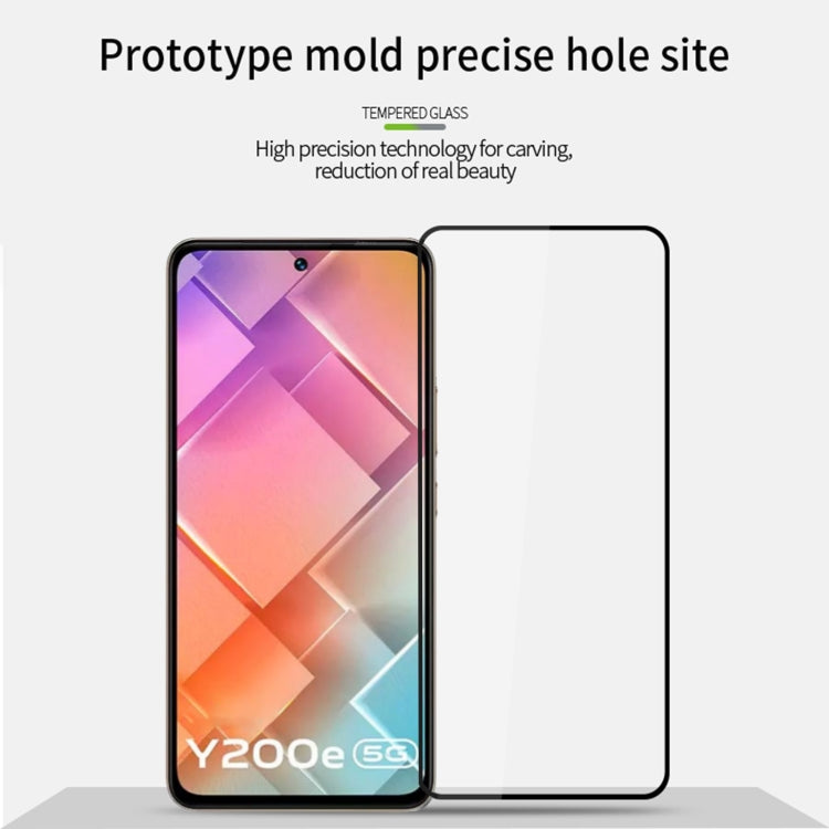 For vivo Y200e PINWUYO 9H 2.5D Full Screen Tempered Glass Film(Black) - vivo Tempered Glass by PINWUYO | Online Shopping UK | buy2fix