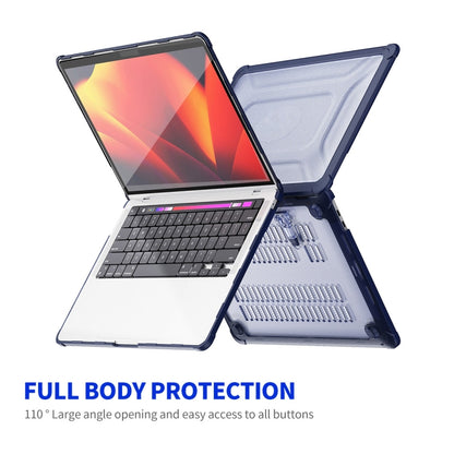 For MacBook Pro 13.3 A2251/A2289/A2338 ENKAY Hat-Prince 3 in 1 Protective Bracket Case Cover Hard Shell with TPU Keyboard Film / PET Screen Protector, Version:US(Black) - MacBook Pro Cases by ENKAY | Online Shopping UK | buy2fix