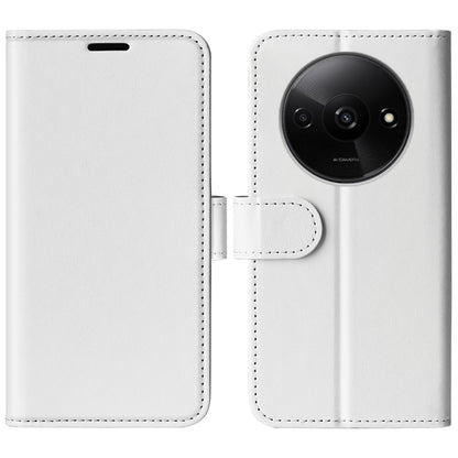 For Xiaomi Redmi Note 13 4G R64 Texture Horizontal Flip Leather Phone Case(White) - Note 13 Cases by buy2fix | Online Shopping UK | buy2fix