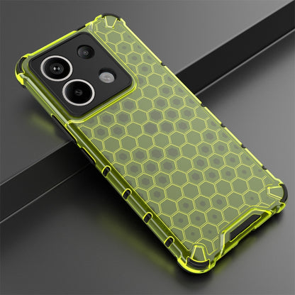For Redmi Note 13 Pro 5G Shockproof Honeycomb Phone Case(Green) - Note 13 Pro Cases by buy2fix | Online Shopping UK | buy2fix