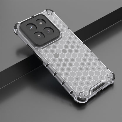 For Xiaomi 14 Pro Shockproof Honeycomb Phone Case(White) - 14 Pro Cases by buy2fix | Online Shopping UK | buy2fix