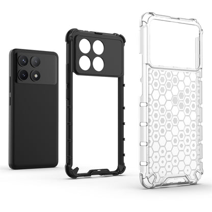 For Xiaomi Poco X6 Pro Shockproof Honeycomb Phone Case(White) - Xiaomi Cases by buy2fix | Online Shopping UK | buy2fix