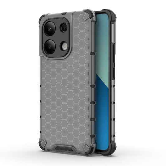 For Redmi Note 13 4G Global Shockproof Honeycomb Phone Case(Black) - Xiaomi Cases by buy2fix | Online Shopping UK | buy2fix