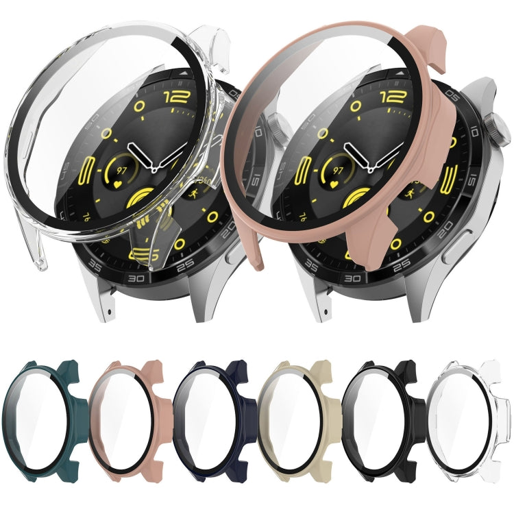 For Huawei Watch GT 4 46mm PC + Tempered Film Integrated Watch Protective Case(Transparent) - Watch Cases by buy2fix | Online Shopping UK | buy2fix