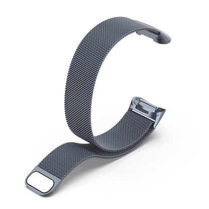 For Fitbit Charge 6 Milan Magnetic Metal Steel Mesh Watch Band(Gray) - Watch Bands by buy2fix | Online Shopping UK | buy2fix