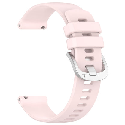 For Garmin Vivomove HR Sport Liquid Glossy Silver Buckle Silicone Watch Band(Pink) - Watch Bands by buy2fix | Online Shopping UK | buy2fix