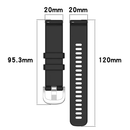 For Garmin Active5 Liquid Glossy Silver Buckle Silicone Watch Band(Gray) - Watch Bands by buy2fix | Online Shopping UK | buy2fix