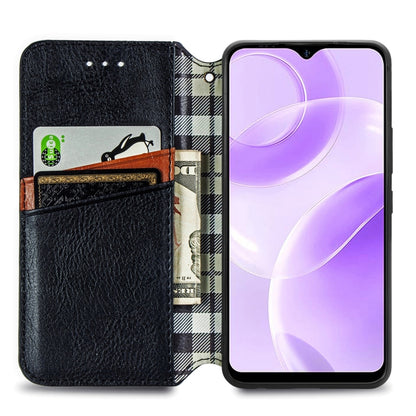 For Ulefone Note 15 Cubic Grid Pressed Magnetic Leather Phone Case(Black) - Ulefone Cases by buy2fix | Online Shopping UK | buy2fix