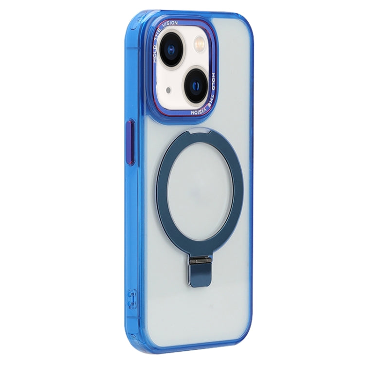 For iPhone 13 Starlink Stand Clear Magsafe Phone Case(Blue) - iPhone 13 Cases by buy2fix | Online Shopping UK | buy2fix