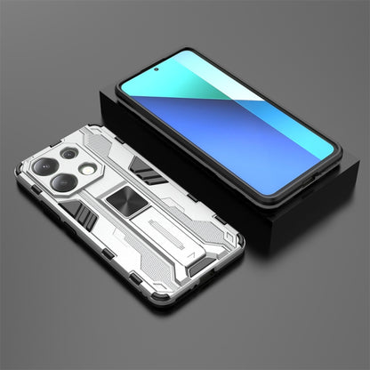 For Redmi Note 13 4G Supersonic Armor PC Hybrid TPU Phone Case(Silver) - Note 13 Cases by buy2fix | Online Shopping UK | buy2fix