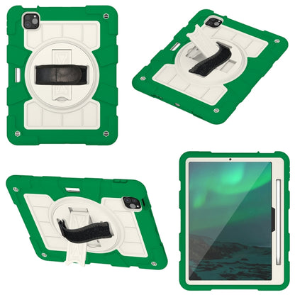 For iPad Air 11 2024 Silicone Hybrid PC Shockproof Tablet Case with Shoulder Strap(Classic Green) - iPad Air 11 2024 Cases by buy2fix | Online Shopping UK | buy2fix