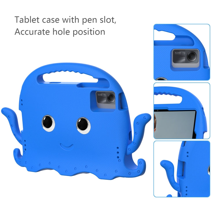 For Samsung Galaxy Tab S9 / S9 FE / S7 / S8 Octopus Style EVA Hybrid PC Shockproof Tablet Case with Strap(Blue) - Galaxy Tab S9 Cases by buy2fix | Online Shopping UK | buy2fix