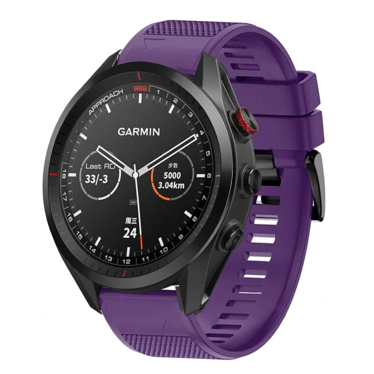 For Garmin Approach S62 22mm Quick Release Silicone Watch Band(Purple) - Watch Bands by buy2fix | Online Shopping UK | buy2fix