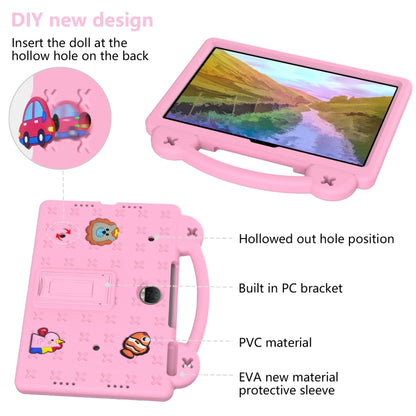 For Honor Pad 9 2023 12.1 Handle Kickstand Children EVA Shockproof Tablet Case(Pink) - Honor by buy2fix | Online Shopping UK | buy2fix