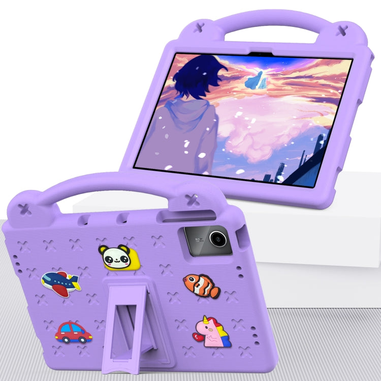 For Huawei MatePad SE 11 2024 Handle Kickstand Children EVA Shockproof Tablet Case(Light Purple) - Huawei by buy2fix | Online Shopping UK | buy2fix